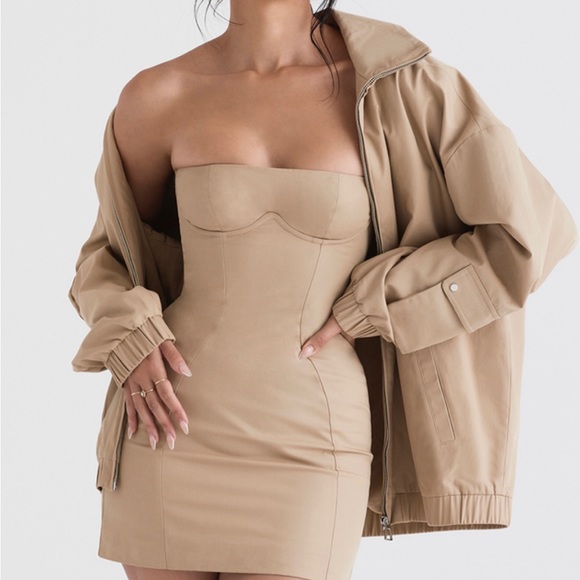 CAMI over sized taupe jacket (HOUSE OF CB) Dress available too - Picture 2 of 5